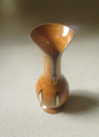 Zip vase in cherry won a turning of the month for Howard Overton